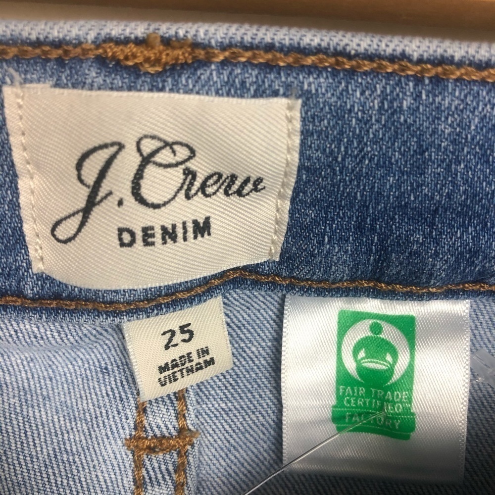 J Crew Vintage Straight High Rise Side Slit Jeans 25 Blue - Picture 5 of 12